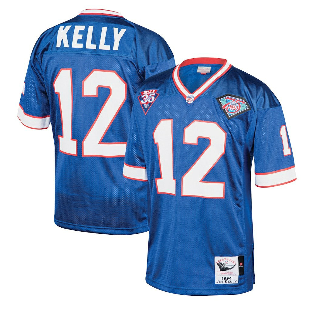 Jim Kelly Buffalo Bills 1994 Authentic Throwback Retired Player Jersey - Royal Jerseys