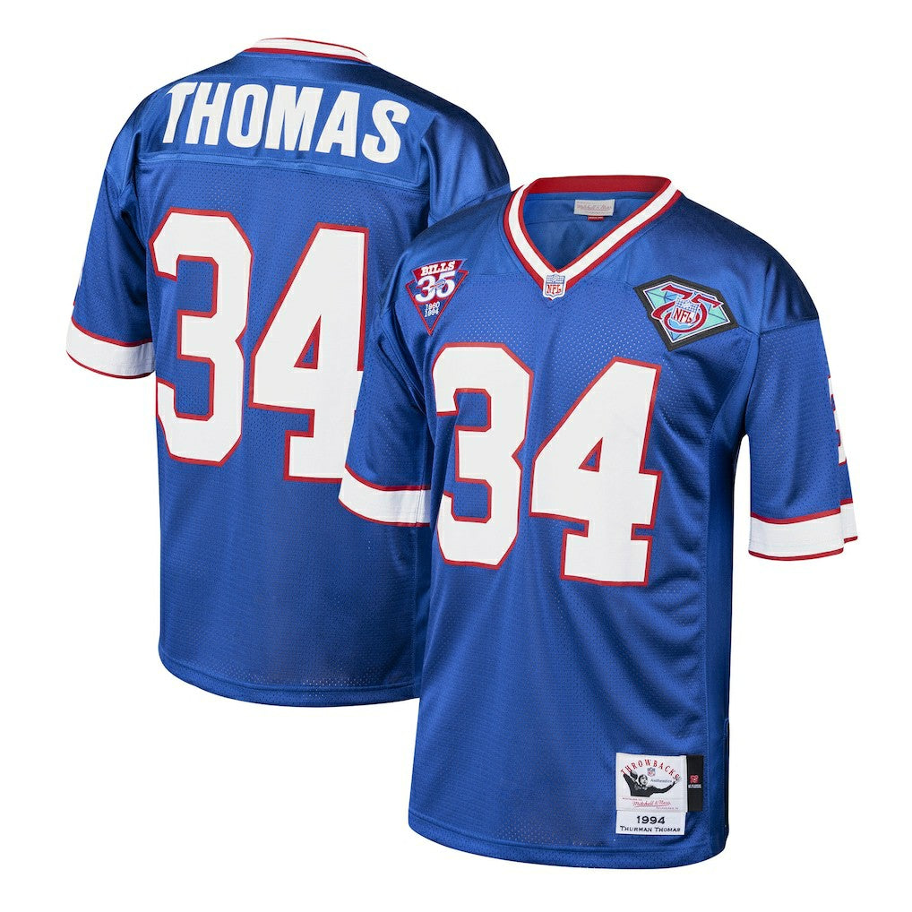 Thurman Thomas Buffalo Bills 1985 Authentic Throwback Retired Player Jersey - Royal Jerseys