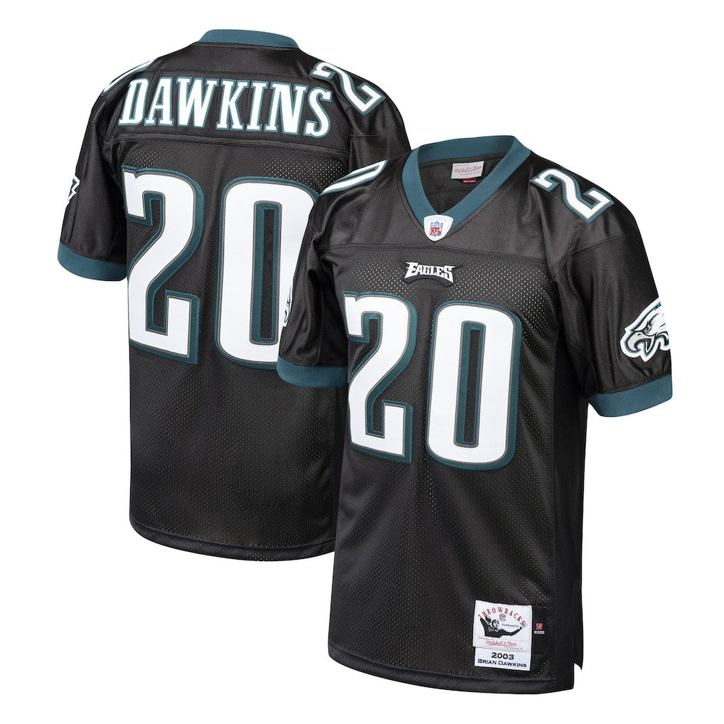 Brian Dawkins Philadelphia Eagles 2003 Authentic Throwback Retired Player Jersey - Black Jerseys