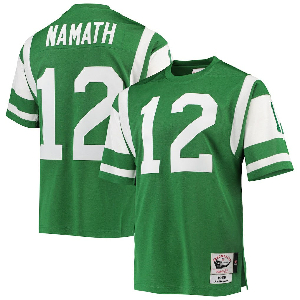 Joe Namath New York Jets 1968 Authentic Throwback Retired Player Jersey - Green Jerseys