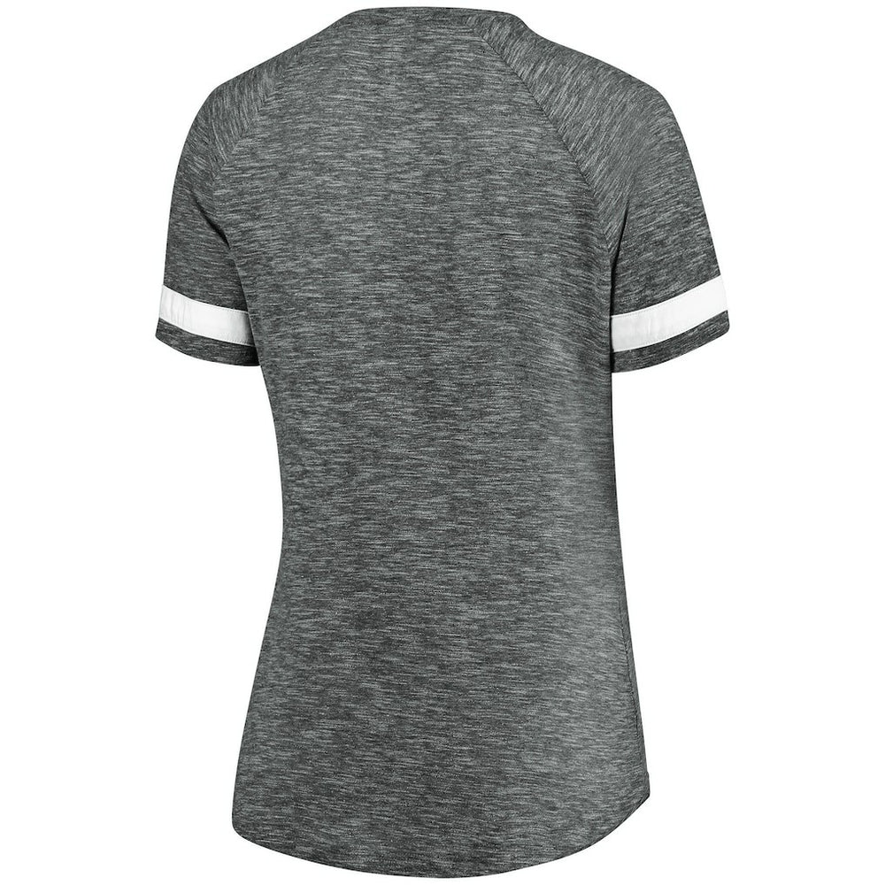 Brooklyn Nets Women's Showtime Winning With Pride Notch Neck T-Shirt Gray/White - Fanatics