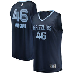 John Konchar Memphis Grizzlies Fast Break Replica Jersey Navy Icon Edition - Fanatics