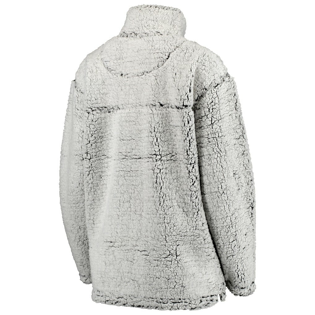Chicago Bears Women's Sherpa Quarter-Zip Pullover Jacket - Gray Pullover