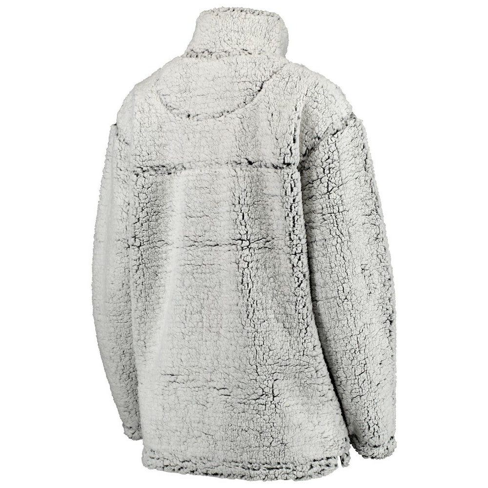 Chicago Bears Women's Sherpa Quarter-Zip Pullover Jacket - Gray Pullover