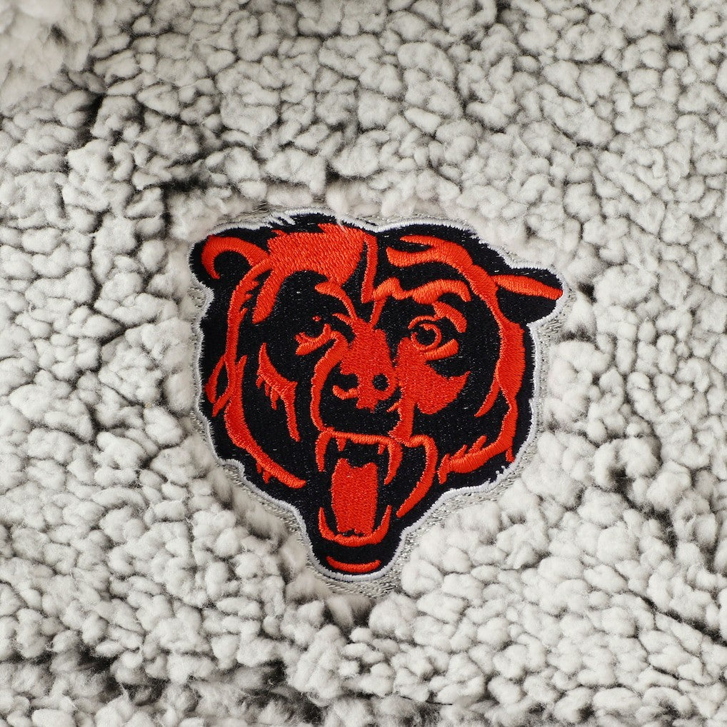 Chicago Bears Women's Sherpa Quarter-Zip Pullover Jacket - Gray Pullover