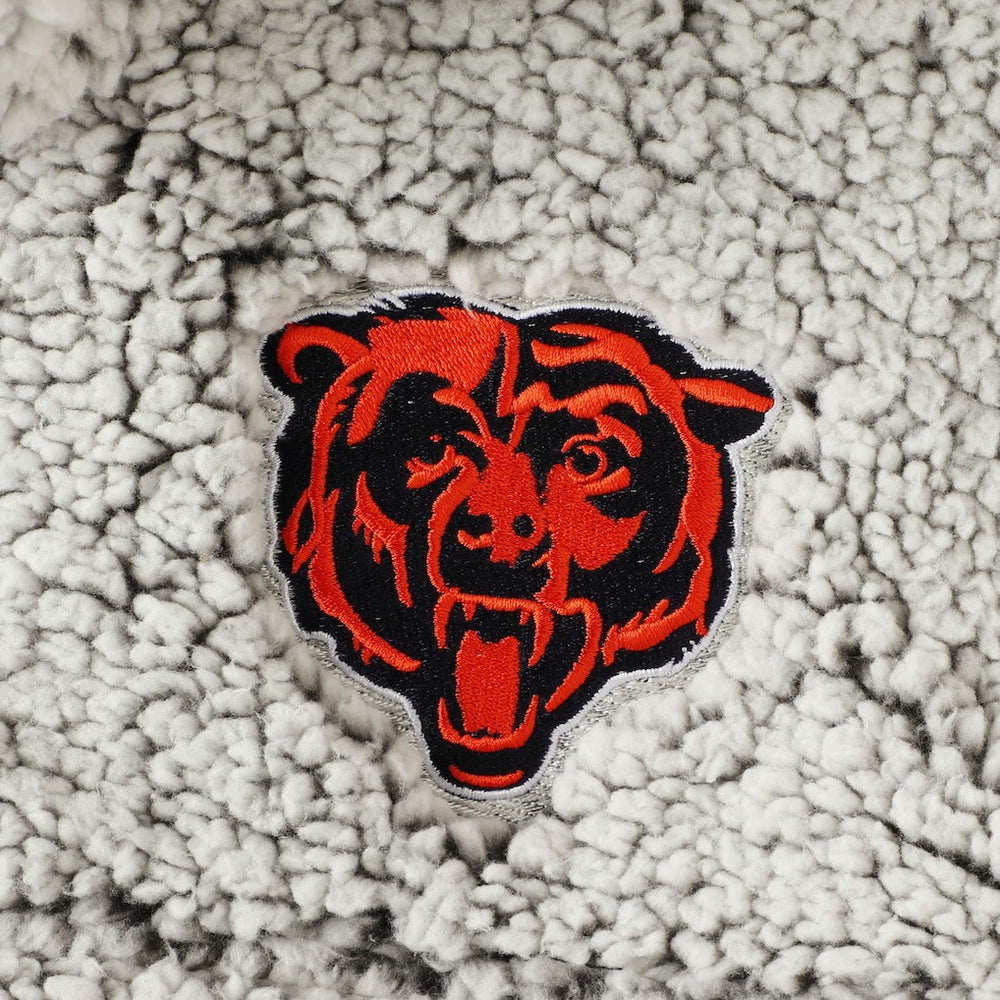 Chicago Bears Women's Sherpa Quarter-Zip Pullover Jacket - Gray Pullover