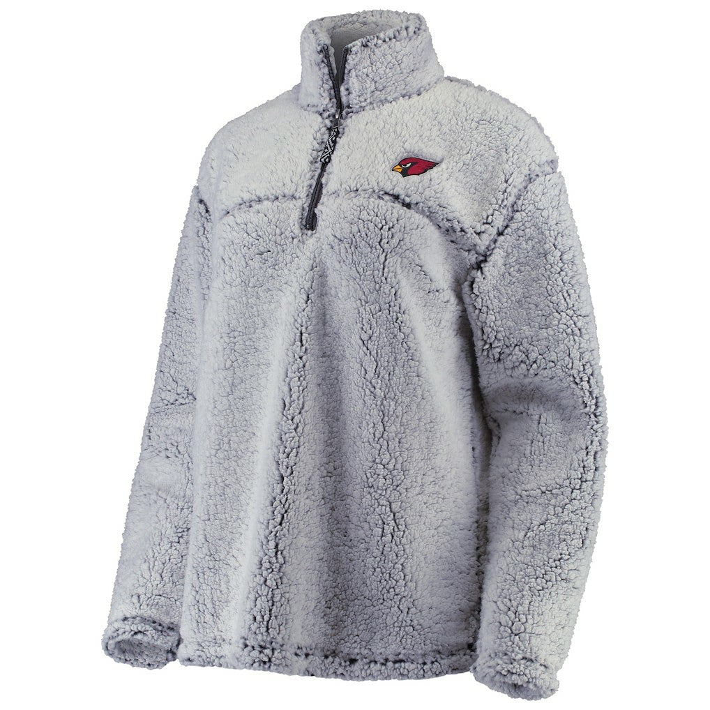 Arizona Cardinals G-III 4Her by Carl Banks Women's Sherpa Quarter-Zip Pullover Jacket - Gray Pullover