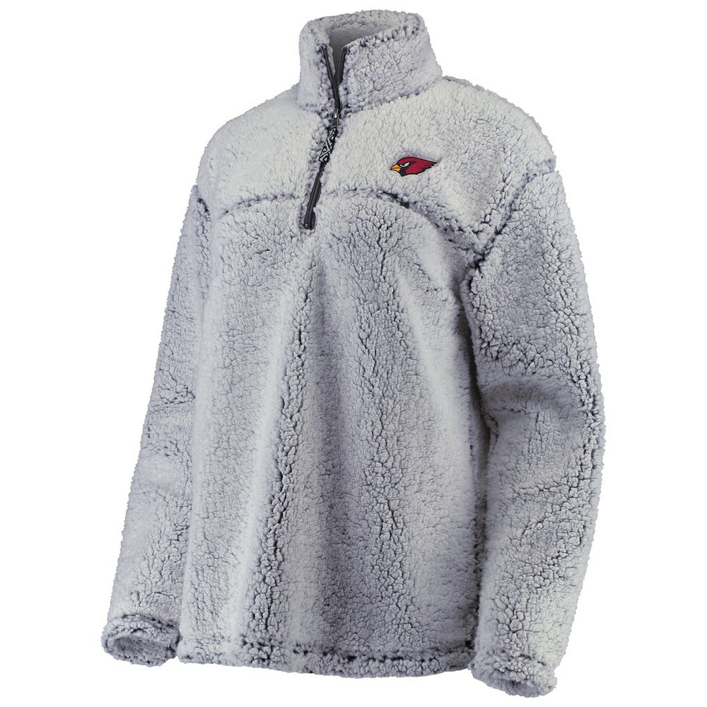 Arizona Cardinals G-III 4Her by Carl Banks Women's Sherpa Quarter-Zip Pullover Jacket - Gray Pullover