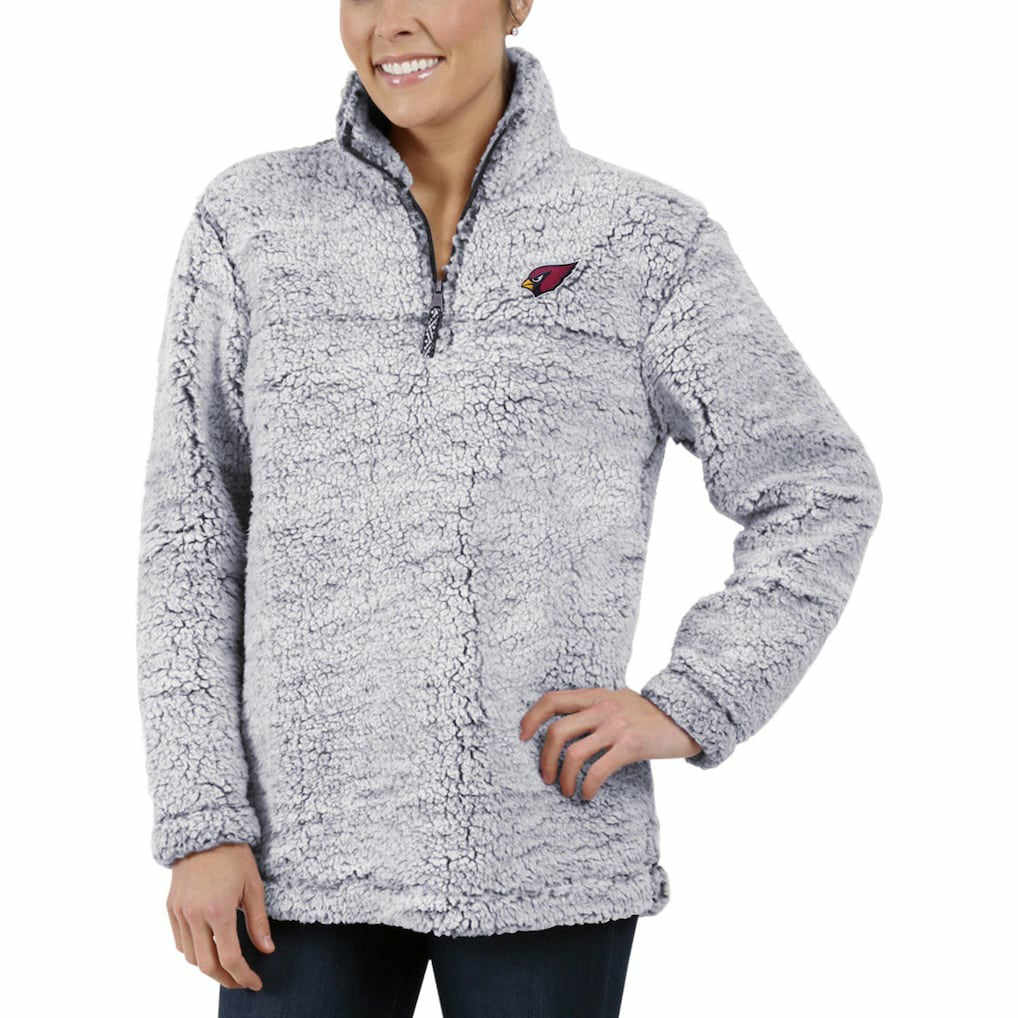 Arizona Cardinals G-III 4Her by Carl Banks Women's Sherpa Quarter-Zip Pullover Jacket - Gray Pullover