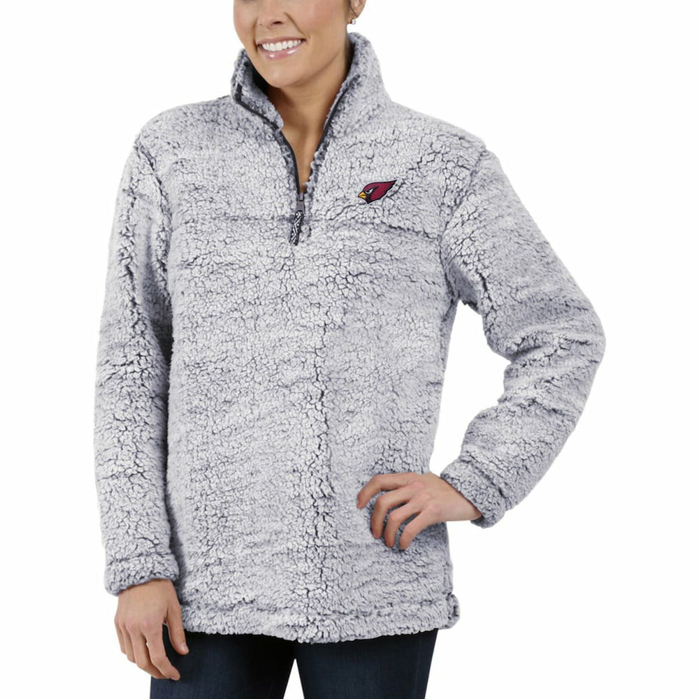 Arizona Cardinals G-III 4Her by Carl Banks Women's Sherpa Quarter-Zip Pullover Jacket - Gray Pullover