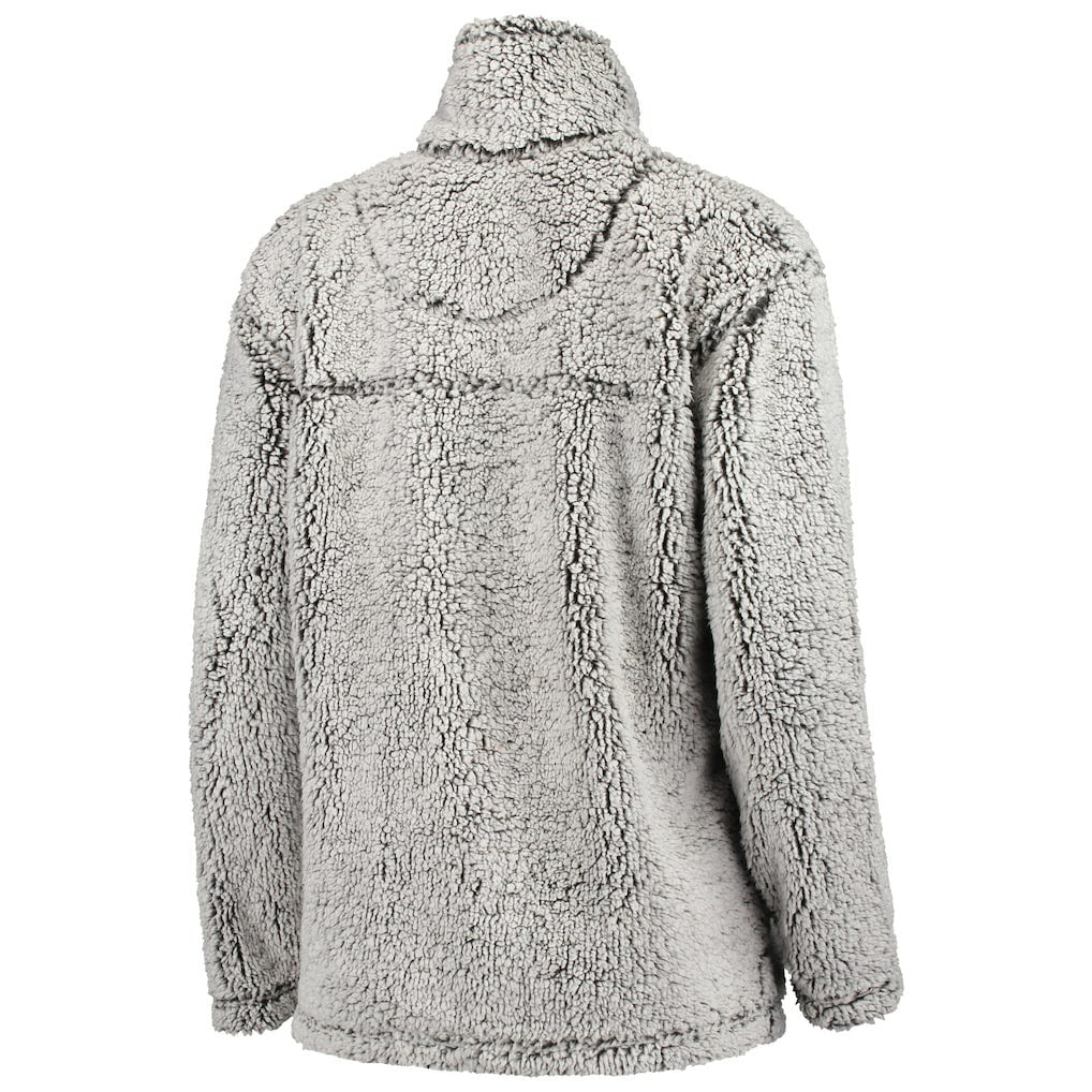 Carolina Panthers G-III 4Her by Carl Banks Women's Sherpa Quarter-Zip Pullover Jacket - Gray Pullover