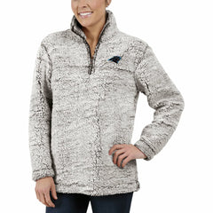 Carolina Panthers G-III 4Her by Carl Banks Women's Sherpa Quarter-Zip Pullover Jacket - Gray Pullover
