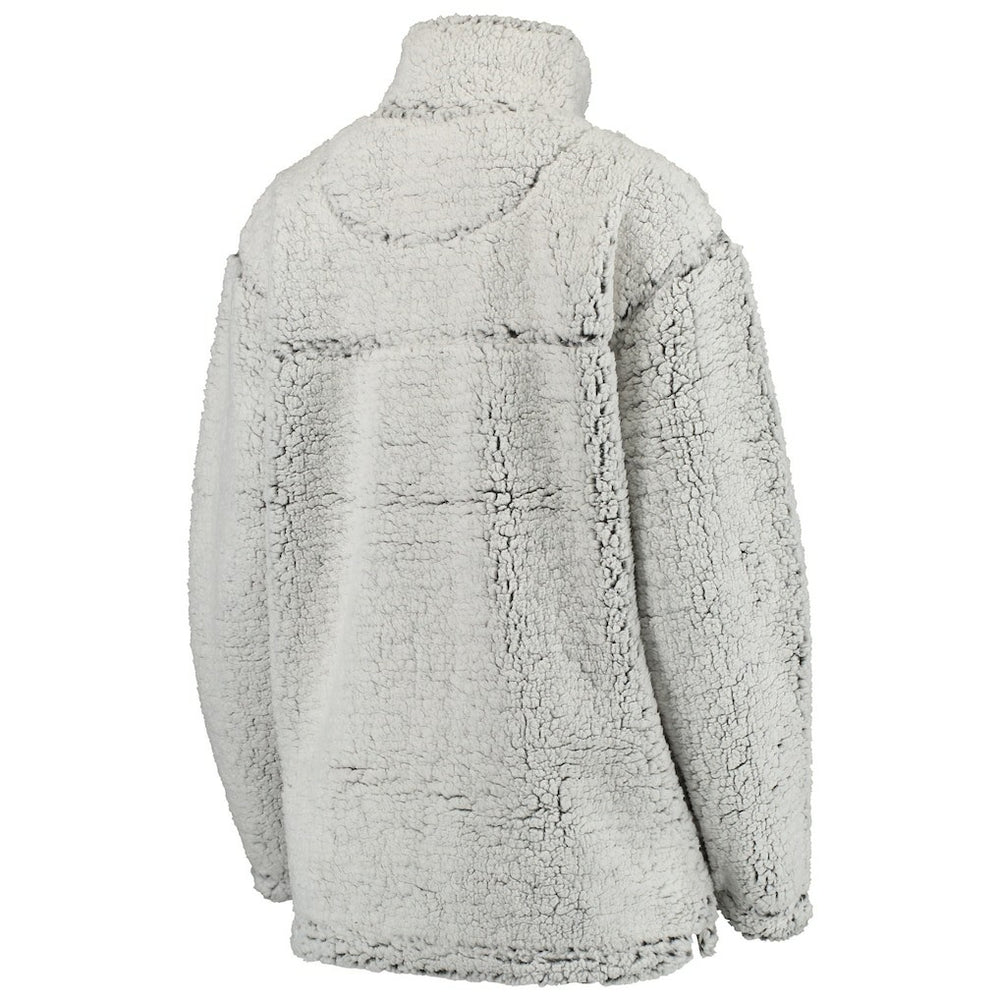 Philadelphia Eagles Women's Sherpa Quarter-Zip Pullover Jacket - Gray Pullover