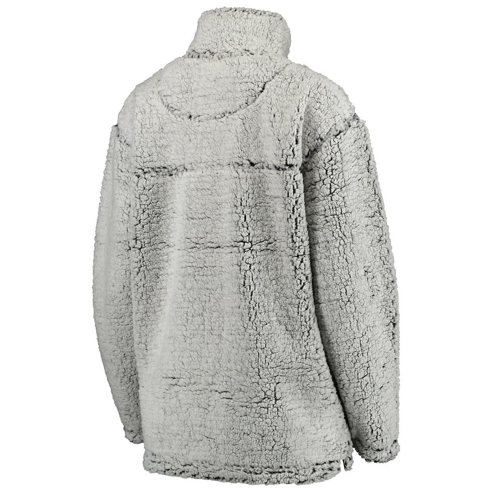 Kansas City Chiefs Women's Sherpa Quarter-Zip Pullover Jacket - Gray Pullover