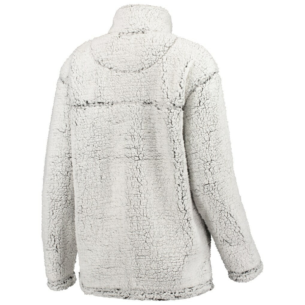 New Orleans Saints G-III 4Her by Carl Banks Women's Sherpa Quarter-Zip Pullover Jacket - Gray Pullover
