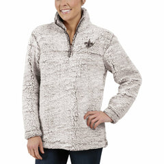 New Orleans Saints G-III 4Her by Carl Banks Women's Sherpa Quarter-Zip Pullover Jacket - Gray Pullover