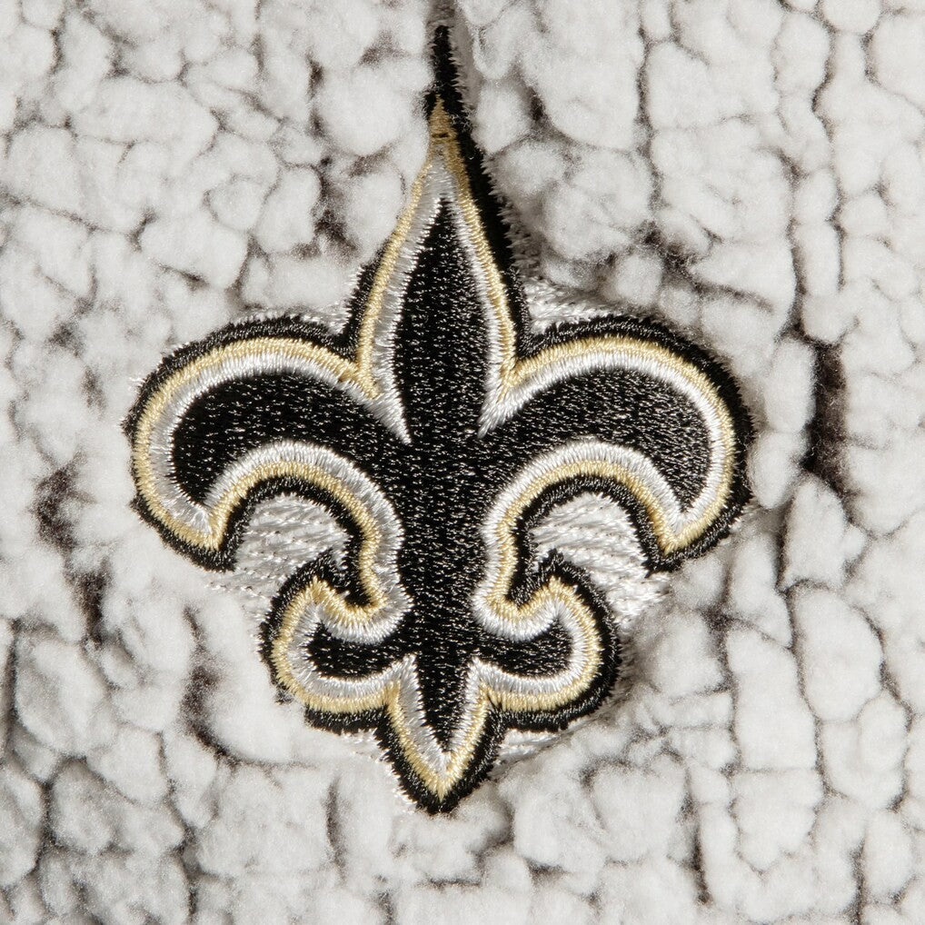 New Orleans Saints G-III 4Her by Carl Banks Women's Sherpa Quarter-Zip Pullover Jacket - Gray Pullover
