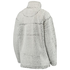 Green Bay Packers Women's Sherpa Quarter-Zip Pullover Jacket - Gray Pullover