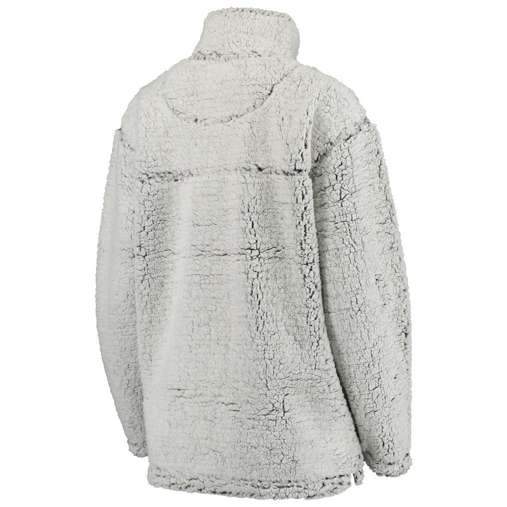Pittsburgh Steelers Women's Sherpa Quarter-Zip Pullover Jacket - Gray Pullover
