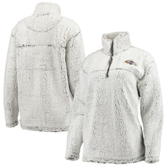Baltimore Ravens G-III 4Her by Carl Banks Women's Sherpa Quarter-Zip Pullover Jacket - Gray Pullover