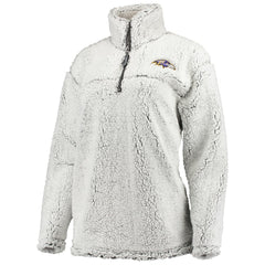 Baltimore Ravens G-III 4Her by Carl Banks Women's Sherpa Quarter-Zip Pullover Jacket - Gray Pullover