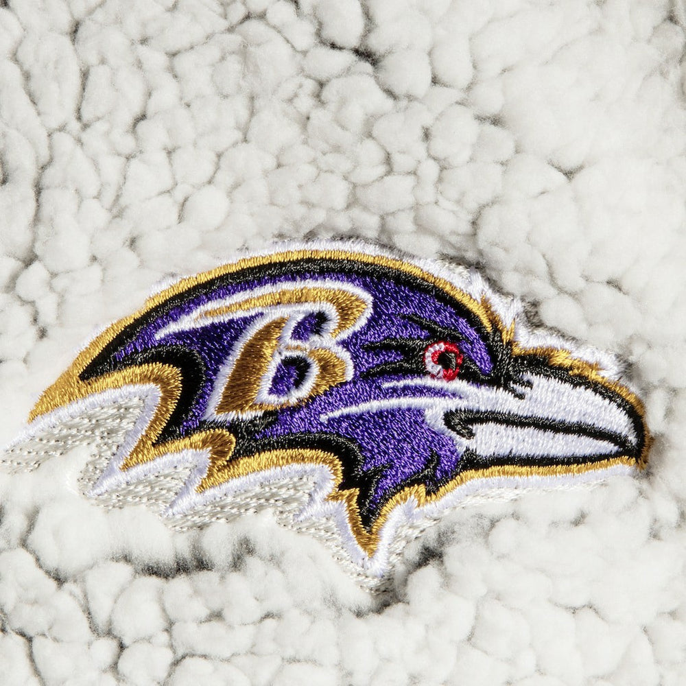 Baltimore Ravens G-III 4Her by Carl Banks Women's Sherpa Quarter-Zip Pullover Jacket - Gray Pullover