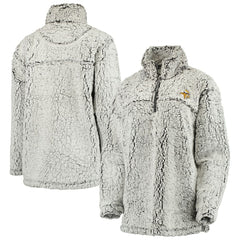 Minnesota Vikings Women's Sherpa Quarter-Zip Pullover Jacket - Gray Pullover