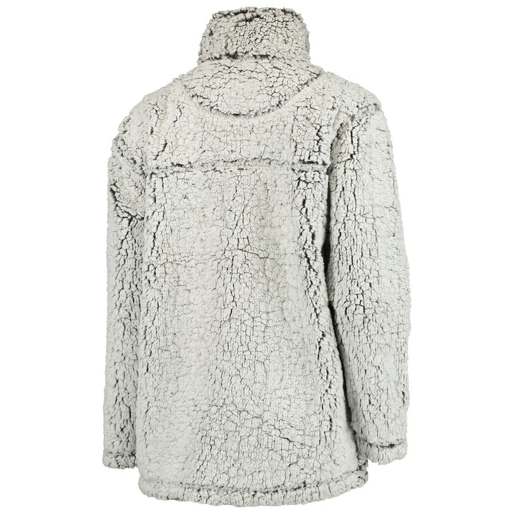 Minnesota Vikings Women's Sherpa Quarter-Zip Pullover Jacket - Gray Pullover