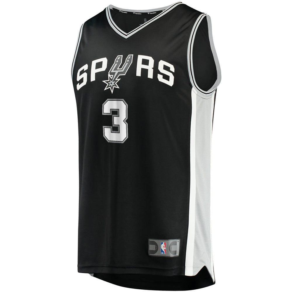 Keldon Johnson San Antonio Spurs Fast Break Replica Jersey Black Icon Edition - Fanatics