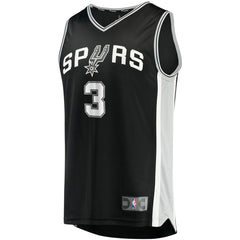 Keldon Johnson San Antonio Spurs Fast Break Replica Jersey Black Icon Edition - Fanatics