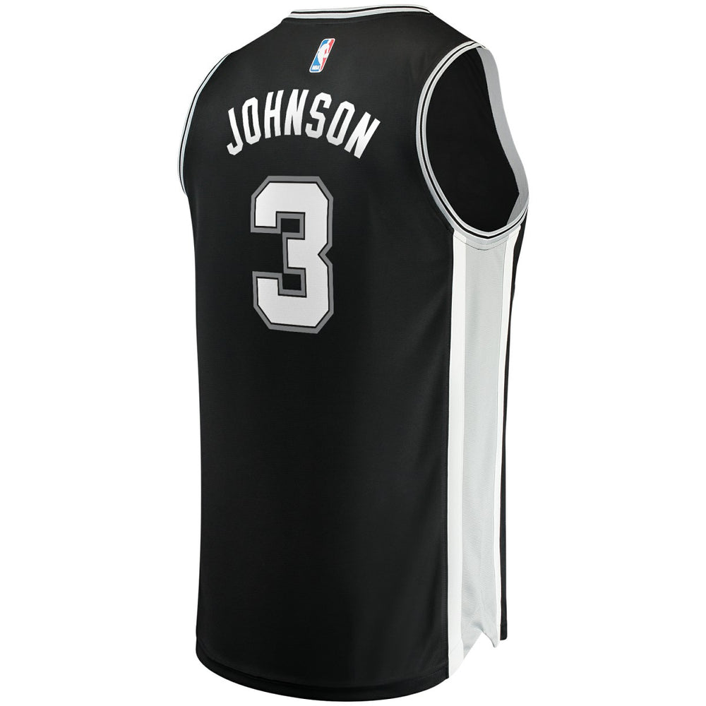 Keldon Johnson San Antonio Spurs Fast Break Replica Jersey Black Icon Edition - Fanatics