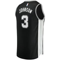 Keldon Johnson San Antonio Spurs Fast Break Replica Jersey Black Icon Edition - Fanatics