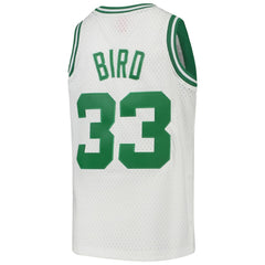 Larry Bird Boston Celtics Youth 1985-86 Hardwood Classics Swingman Throwback Jersey White - Mitchell & Ness