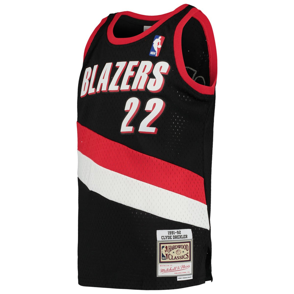 Clyde Drexler Portland Trail Blazers Youth 1991/92 Hardwood Classics Swingman Jersey Black - Mitchell & Ness outlet