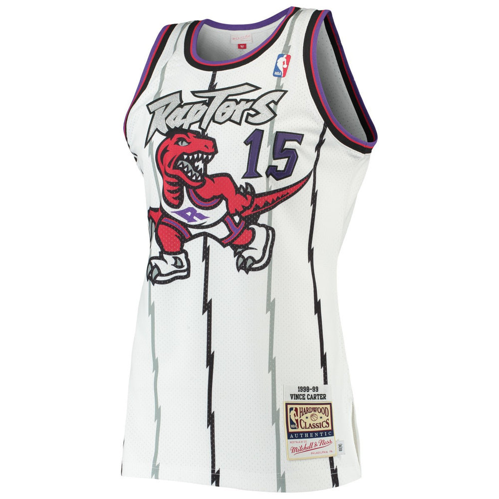 Vince Carter Toronto Raptors 1998/99 Hardwood Classics Authentic Jersey White - Mitchell & Ness