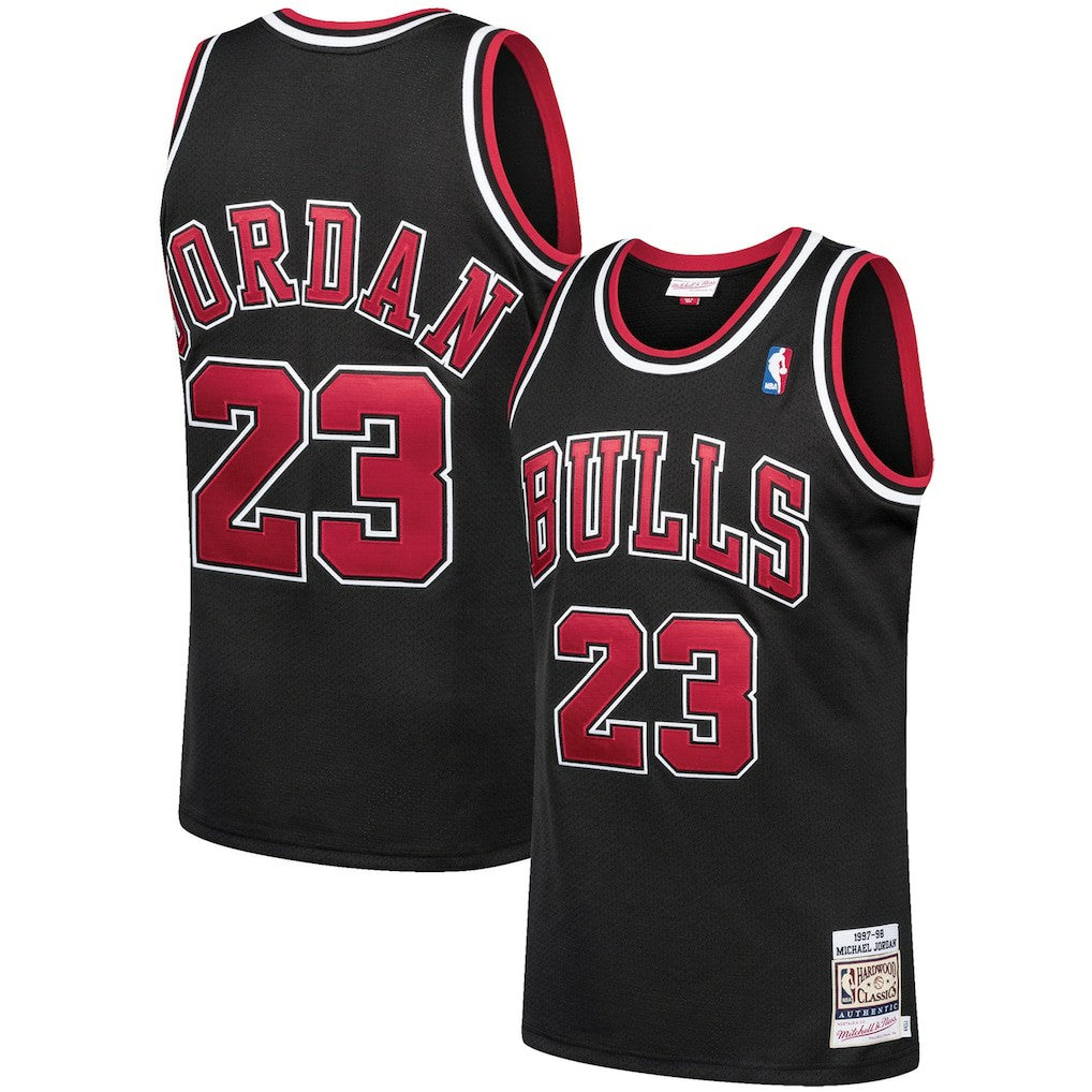 Michael Jordan Chicago Bulls 1997/98 Hardwood Classics Authentic Jersey Black - Mitchell & Ness