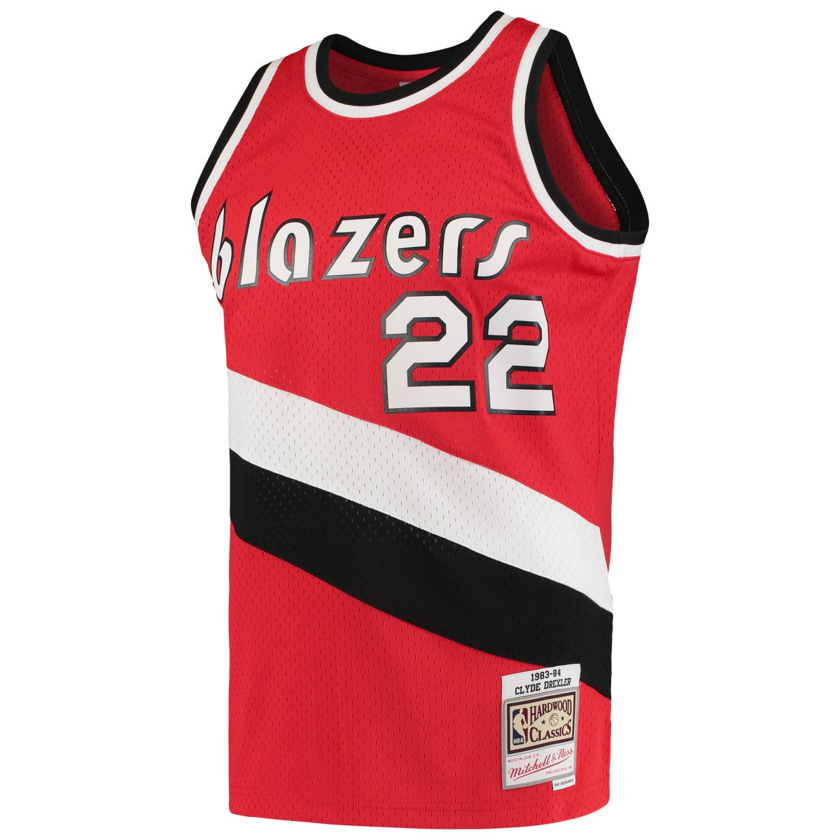 Clyde Drexler Portland Trail Blazers 1983/84 Hardwood Classics Swingman Jersey Red - Mitchell & Ness