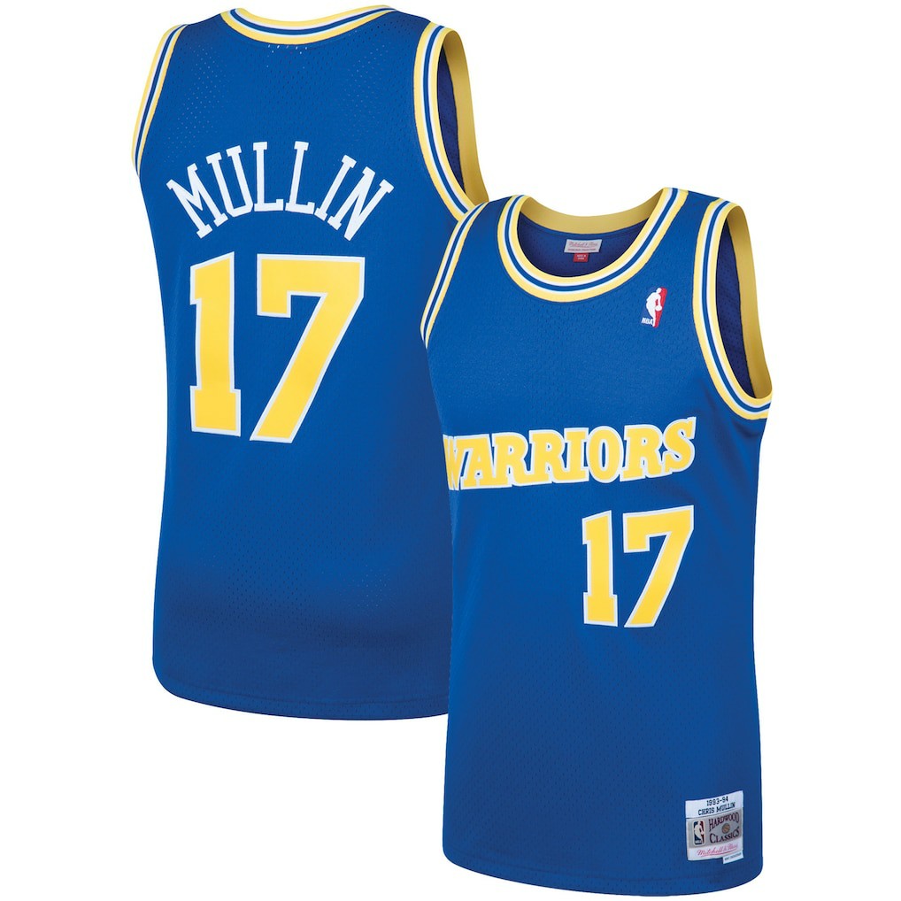 Chris Mullin Golden State Warriors 1993/94 Hardwood Classics Swingman Jersey Royal - Mitchell & Ness