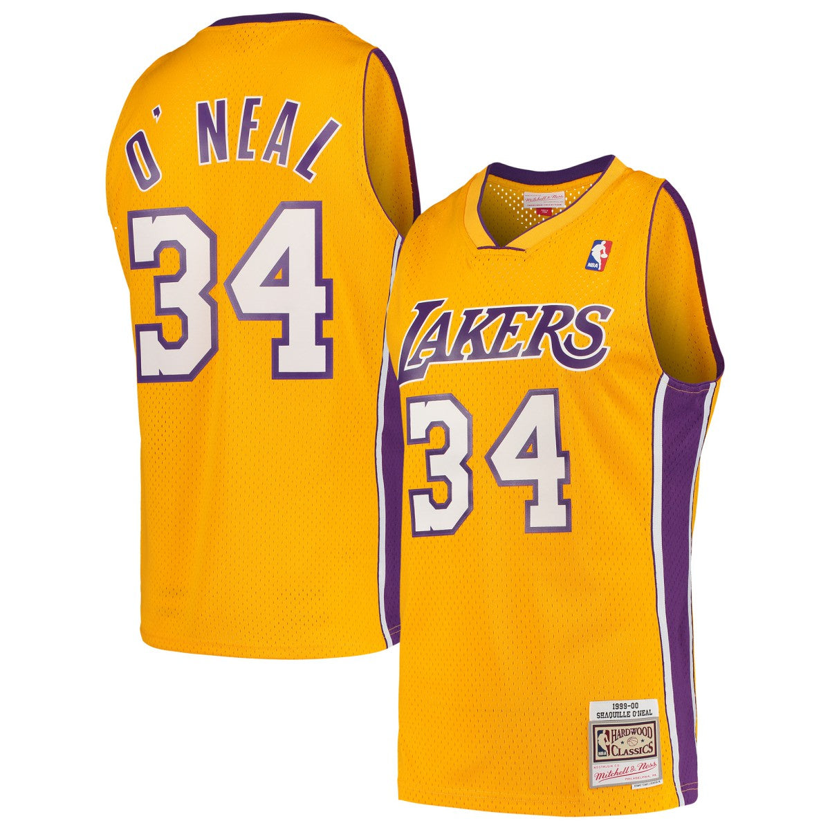 Shaquille O'Neal Los Angeles Lakers Hardwood Classics Swingman Jersey Gold - Mitchell & Ness