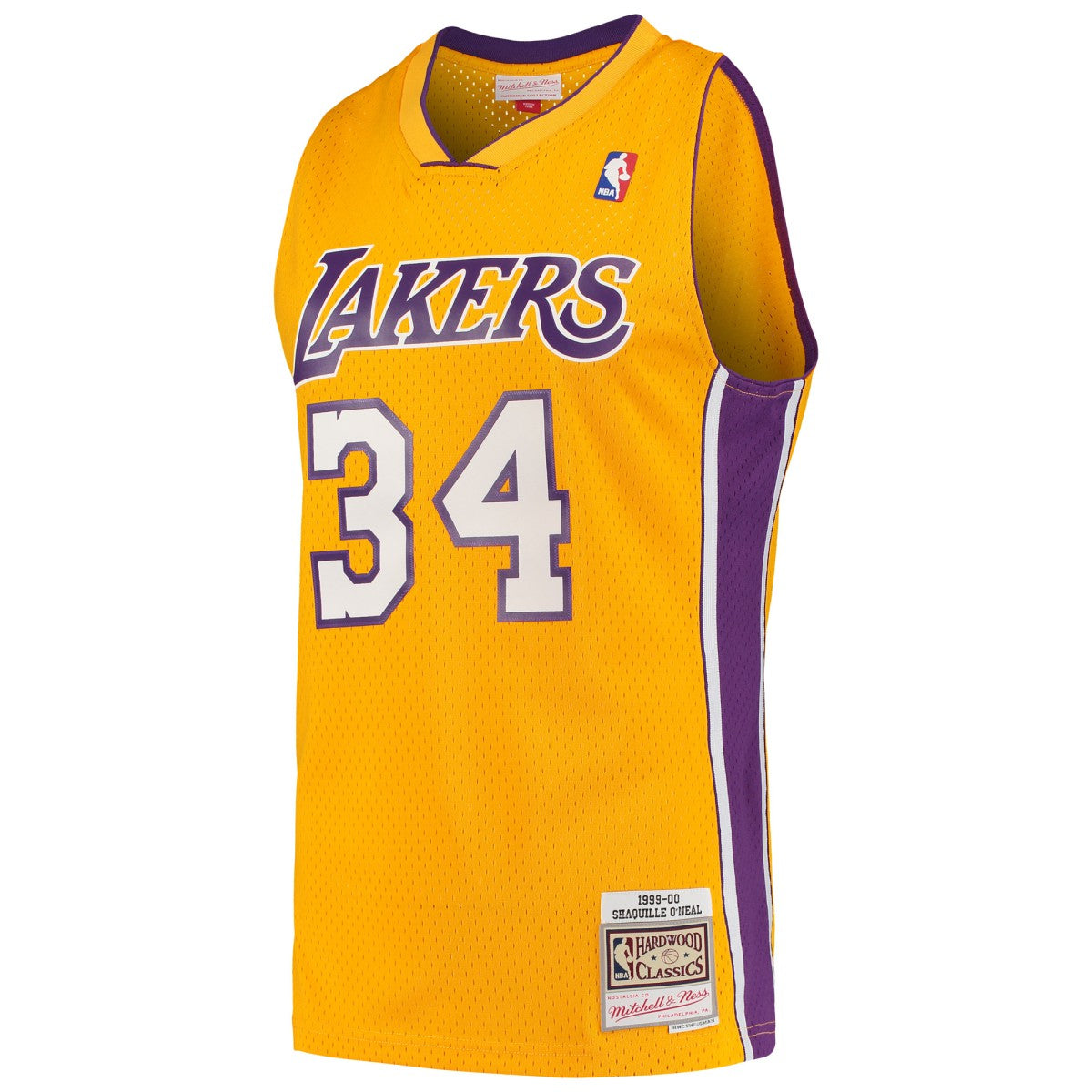 Shaquille O'Neal Los Angeles Lakers Hardwood Classics Swingman Jersey Gold - Mitchell & Ness