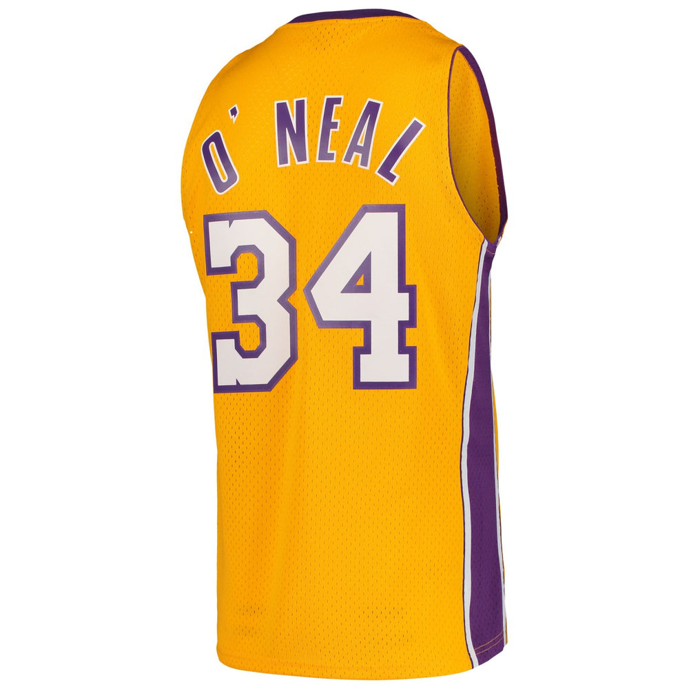 Shaquille O'Neal Los Angeles Lakers Hardwood Classics Swingman Jersey Gold - Mitchell & Ness