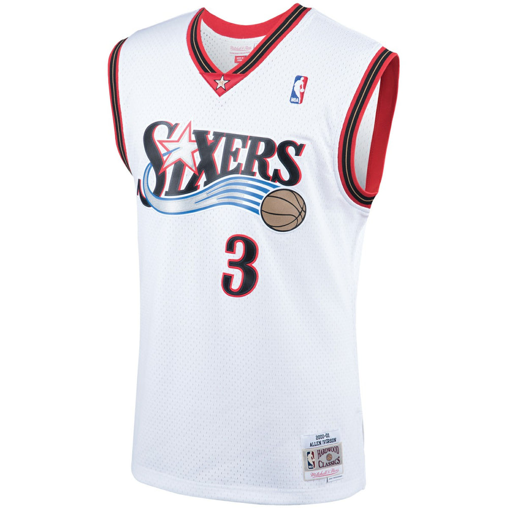 Allen Iverson Philadelphia 76ers Hardwood Classics Swingman Jersey White - Mitchell & Ness