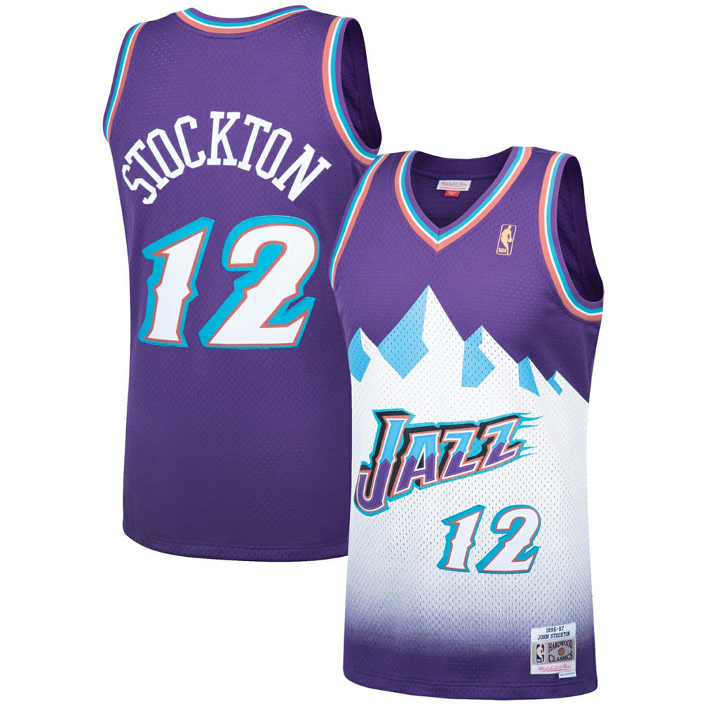 John Stockton Utah Jazz Hardwood Classics Swingman Jersey Purple - Mitchell & Ness outlet