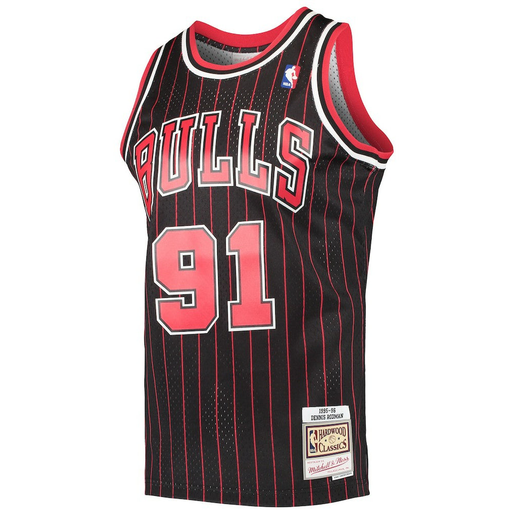 Dennis Rodman Chicago Bulls Hardwood Classics Swingman Jersey Black - Mitchell & Ness