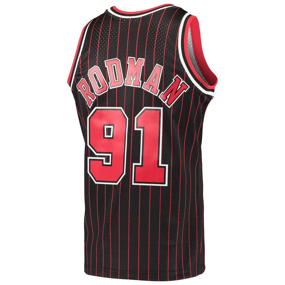 Dennis Rodman Chicago Bulls Hardwood Classics Swingman Jersey Black - Mitchell & Ness