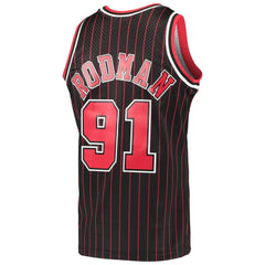 Dennis Rodman Chicago Bulls Hardwood Classics Swingman Jersey Black - Mitchell & Ness