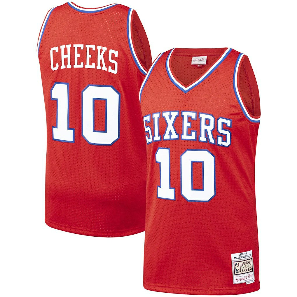 Maurice Cheeks Philadelphia 76ers Hardwood Classics Swingman Jersey Red - Mitchell & Ness outlet
