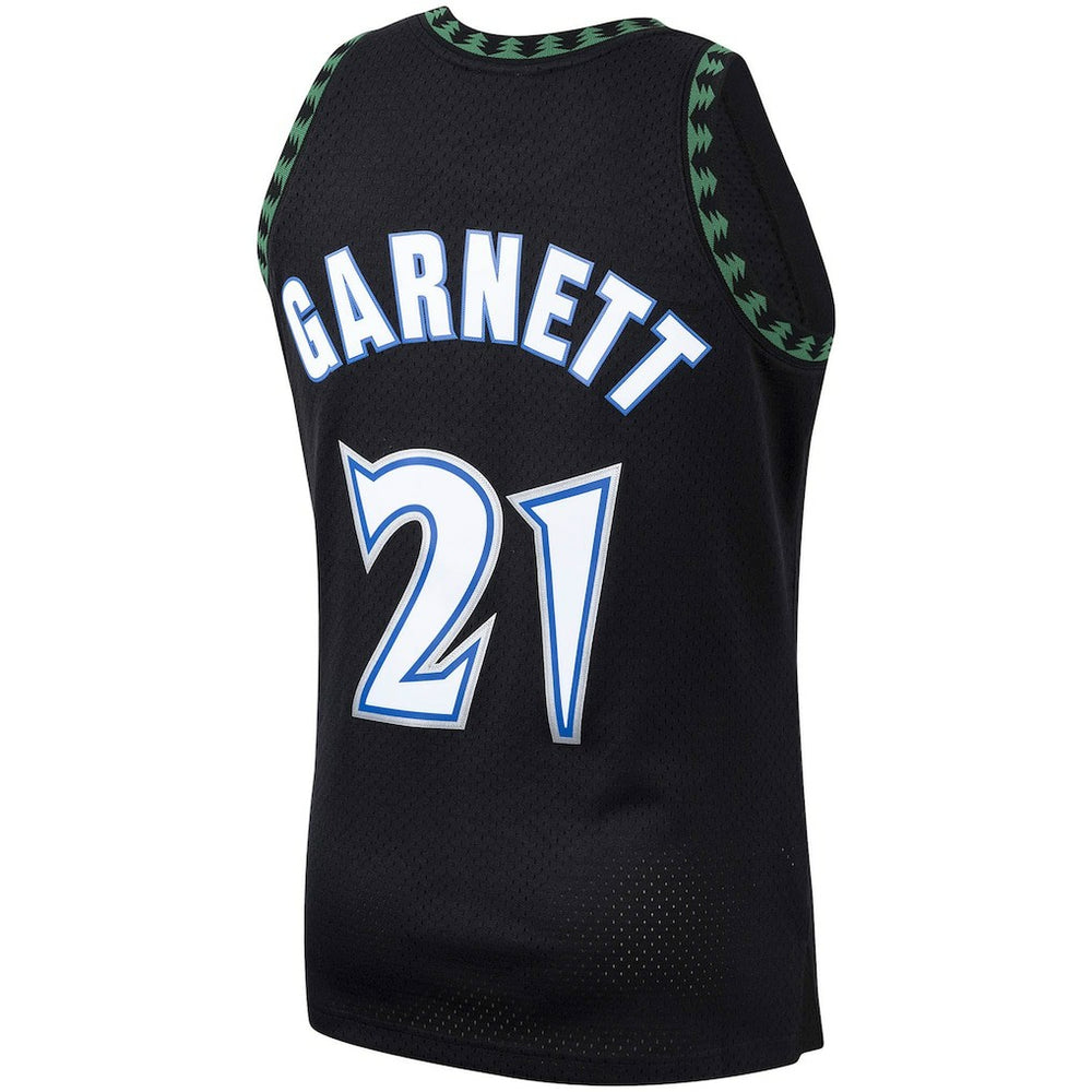 Kevin Garnett Minnesota Timberwolves Hardwood Classics Swingman Jersey Black - Mitchell & Ness