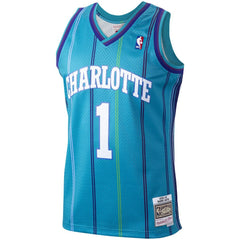 Baron Davis Charlotte Hornets 1999/00 Hardwood Classics Swingman Jersey Teal - Mitchell & Ness