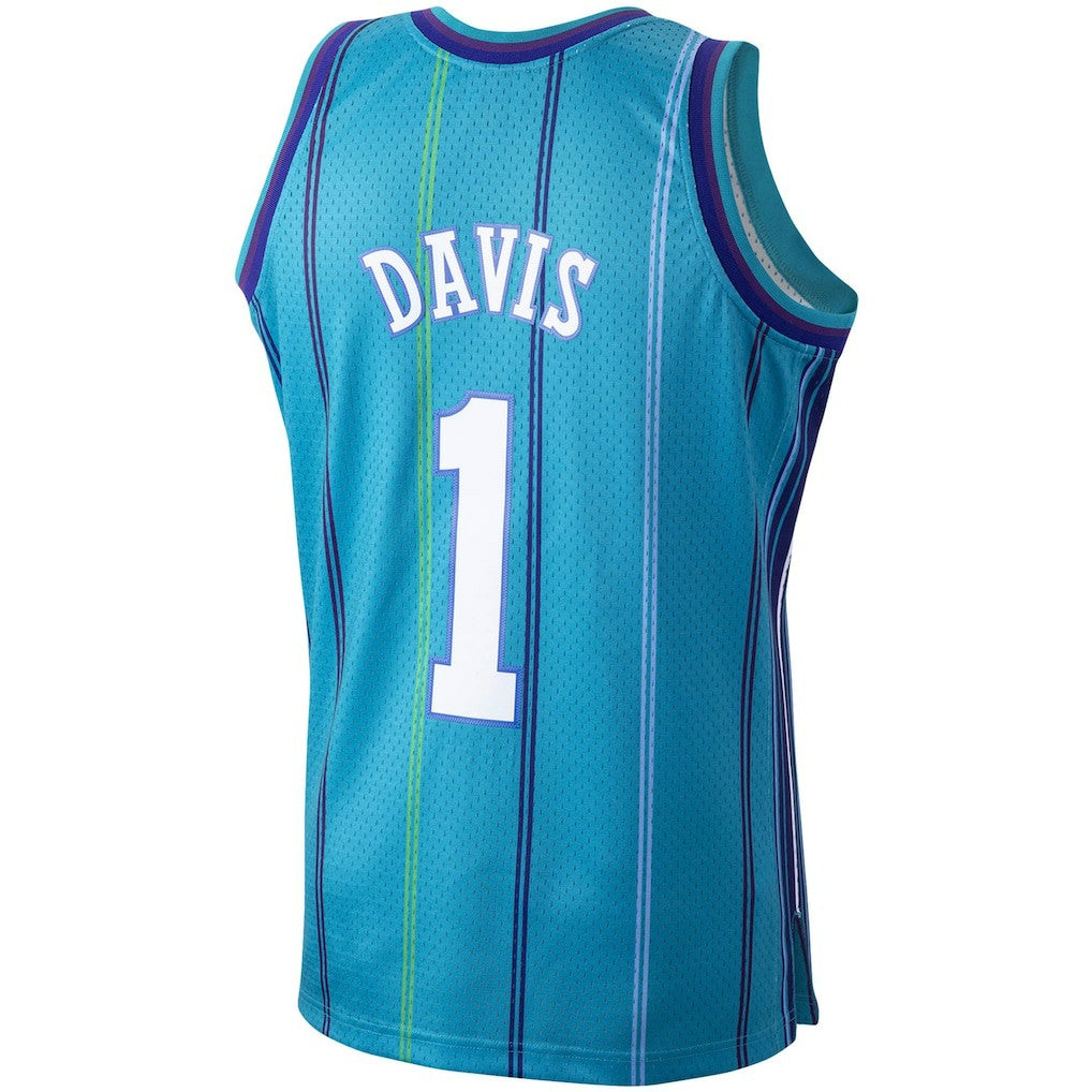 Baron Davis Charlotte Hornets 1999/00 Hardwood Classics Swingman Jersey Teal - Mitchell & Ness